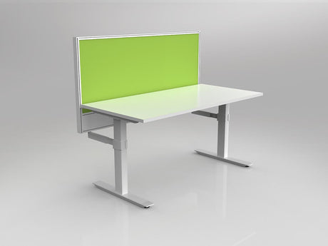 OL Studio50 Deskmount Screens Panel – Breath Fabric with White Frame – 1200mm Height