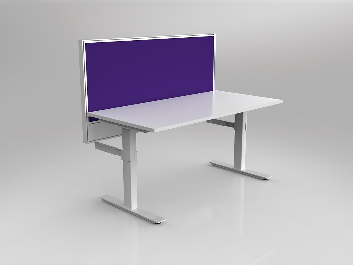 OL Studio50 Deskmount Screens Panel - Breath Fabric with White Frame - 900mm Height
