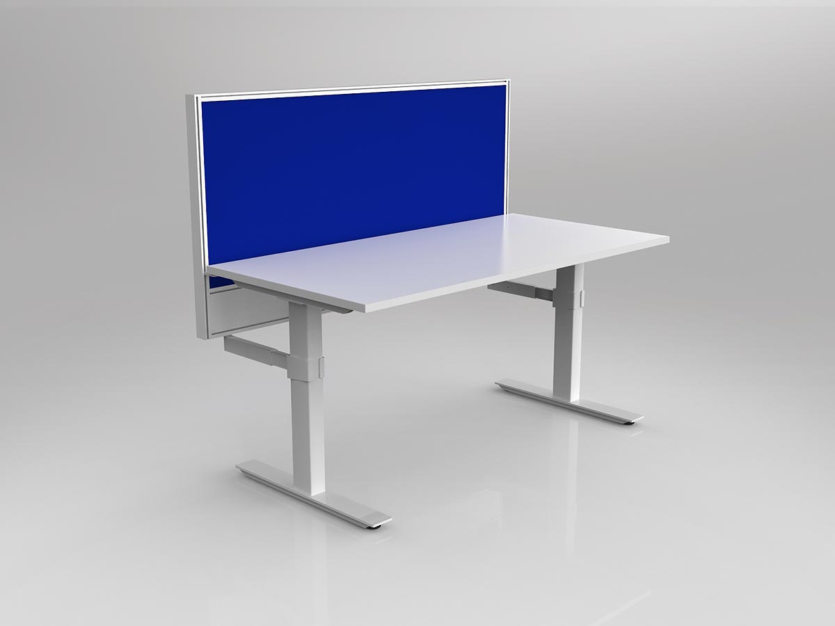 OL Studio50 Deskmount Screens Panel - Breath Fabric with White Frame - 900mm Height