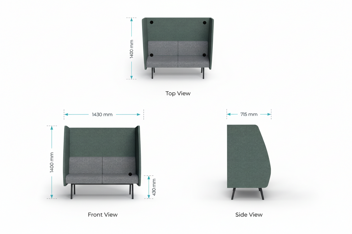 OL Willow 2 Seater Reception Area Booth
