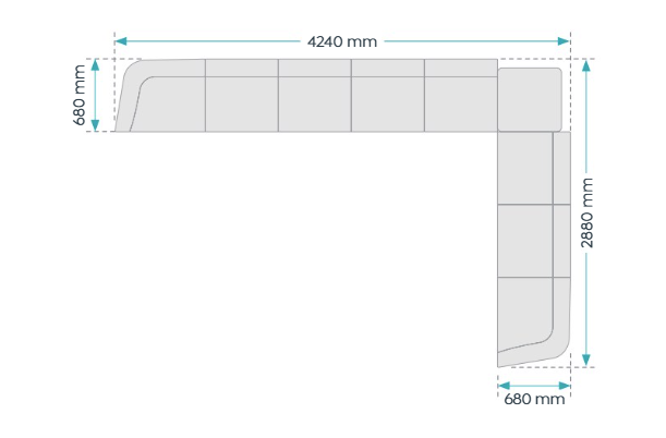 OL Willow Reception Area 8 Seater Sofa with Side Table