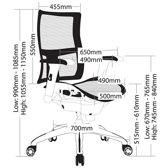 ST Zodiac High Back Aluminium Base Executive Chair