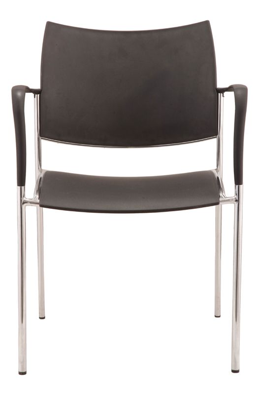 GP Element Upholstered Chair with Arms & Chrome Legs