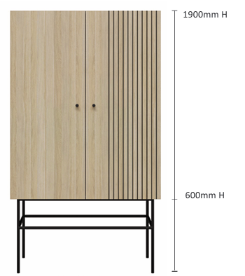 DD Zoro Welded Framed 2 Door Cupboard