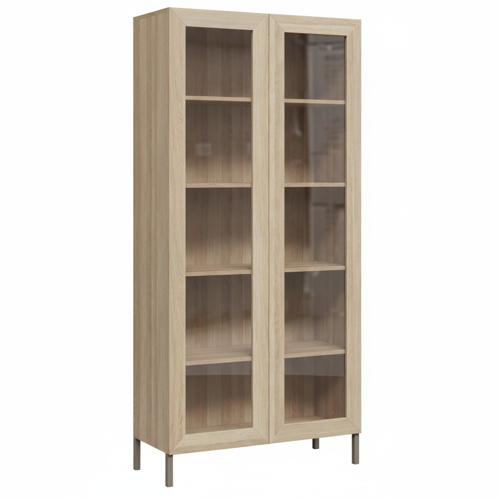 DD Zovan Glass Door Cupboard 1800 High