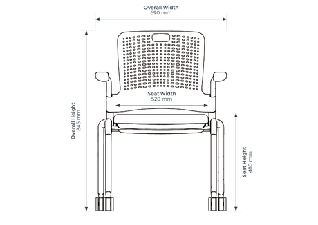 OL Adapta Training & Healthcare Chair with Castors and Arms