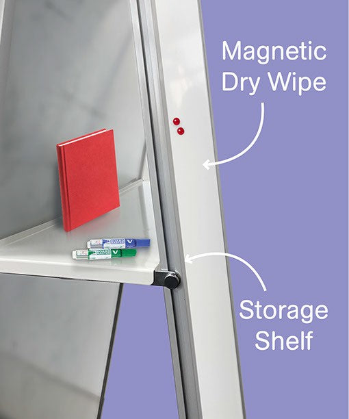 VC Alpha AD1 Double Sided Mobile Porcelain Whiteboard