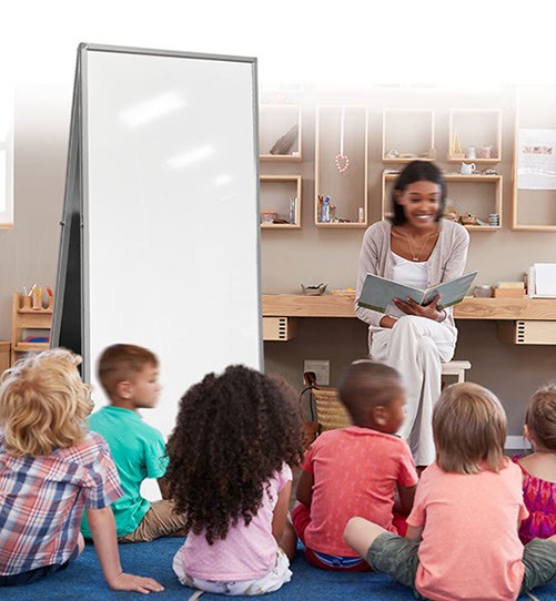 VC Alpha AD1 Double Sided Mobile Porcelain Whiteboard