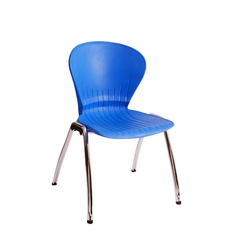 MA Anne Polypropylene Seat and Back Metal Legs Stacking Visitor Chair
