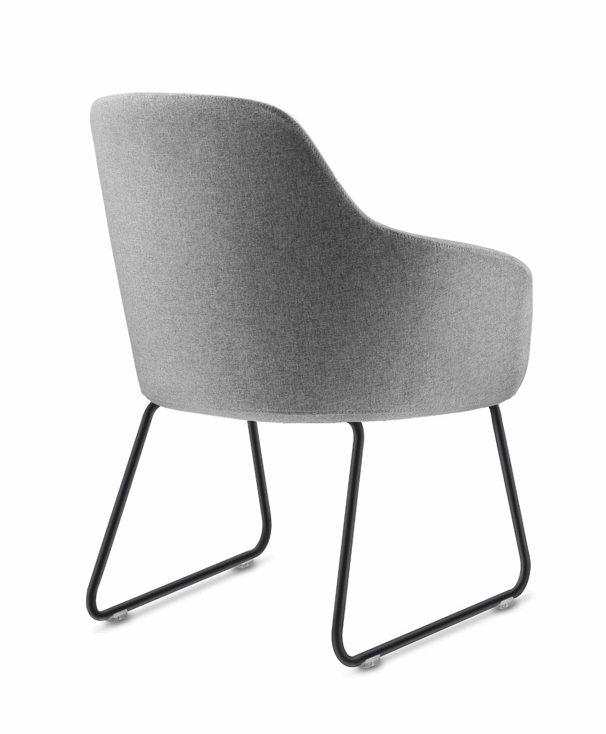 RL Aspen Fabric Upholstered Metal Sled Base Visitor Tub Chair