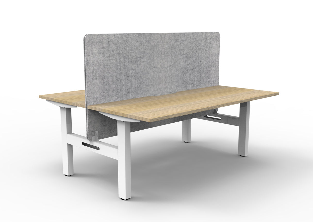 RL Boost Static 2-User Double Sided Workstation with Grey Eco Panel Screen