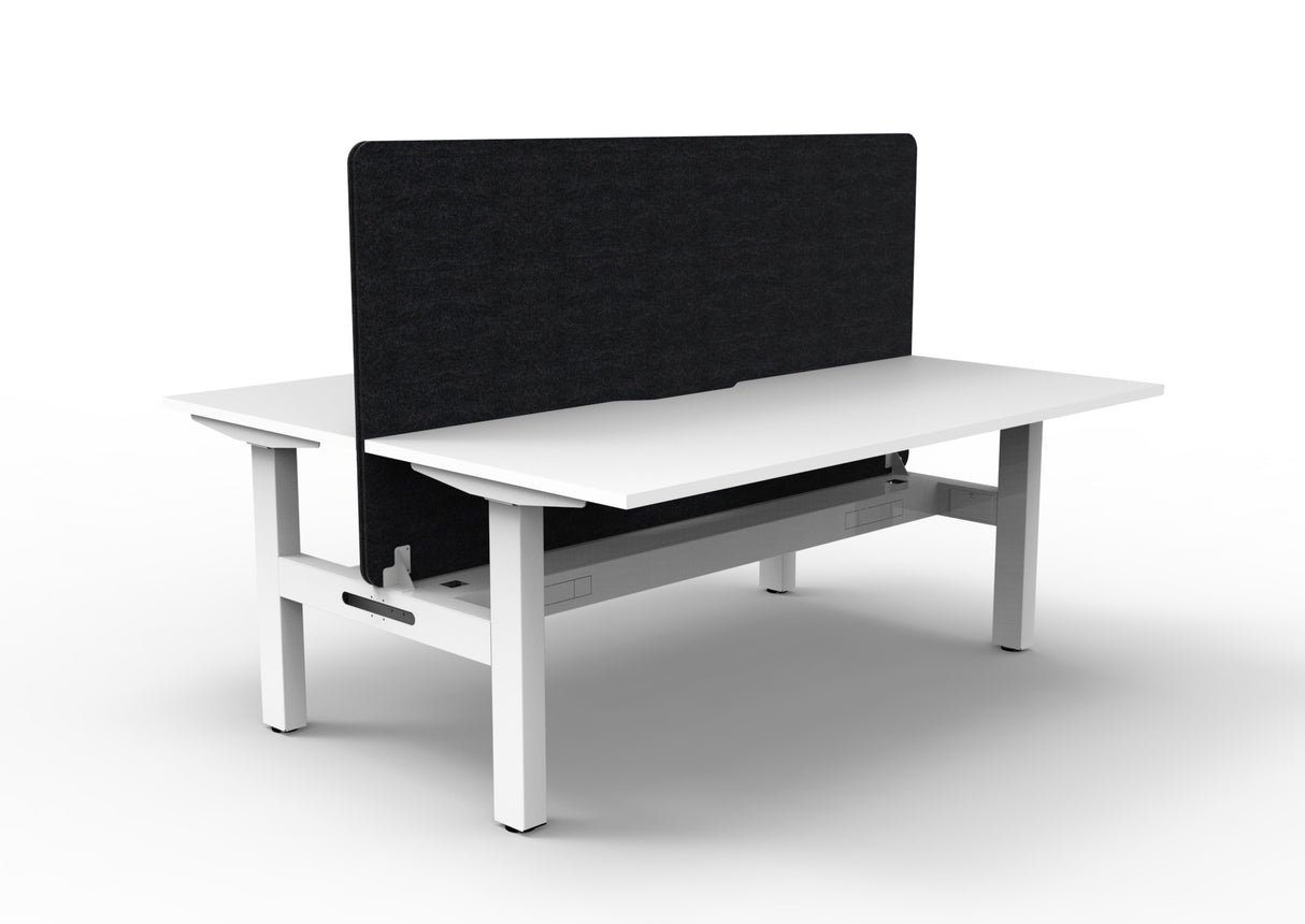RL Boost Static 2-User Double Sided Workstation with Black Eco Panel Screen