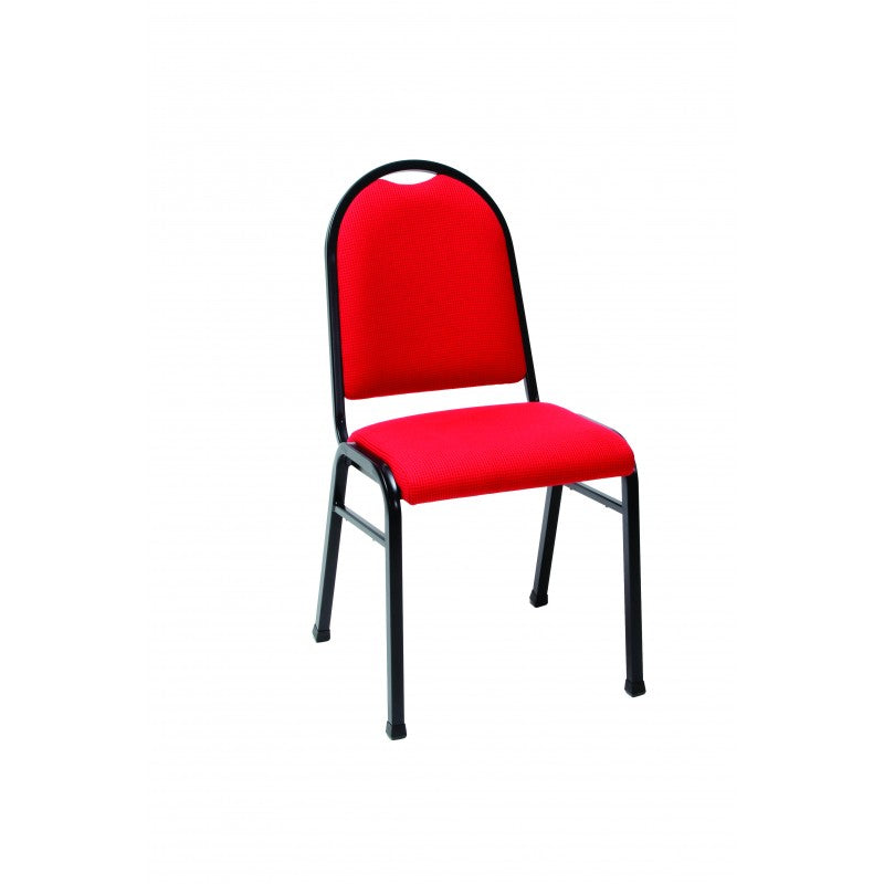 MA Bistro Fabric or Vinyl Upholstered Metal Legs Hospitality Stackable Chair