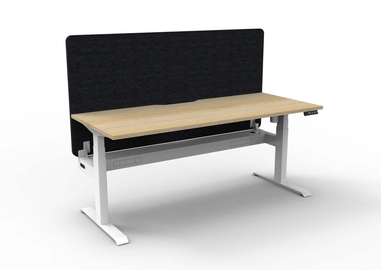 RL Boost Light Motorized Height Adjustable Workstation with Black Eco Panel Screen