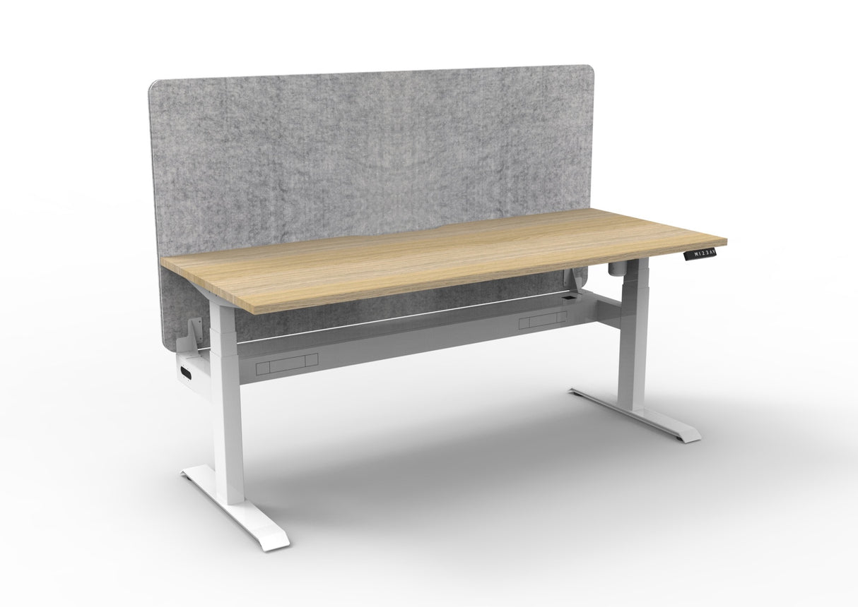 RL Boost Light Motorized Height Adjustable Workstation with Grey Eco Panel Screen