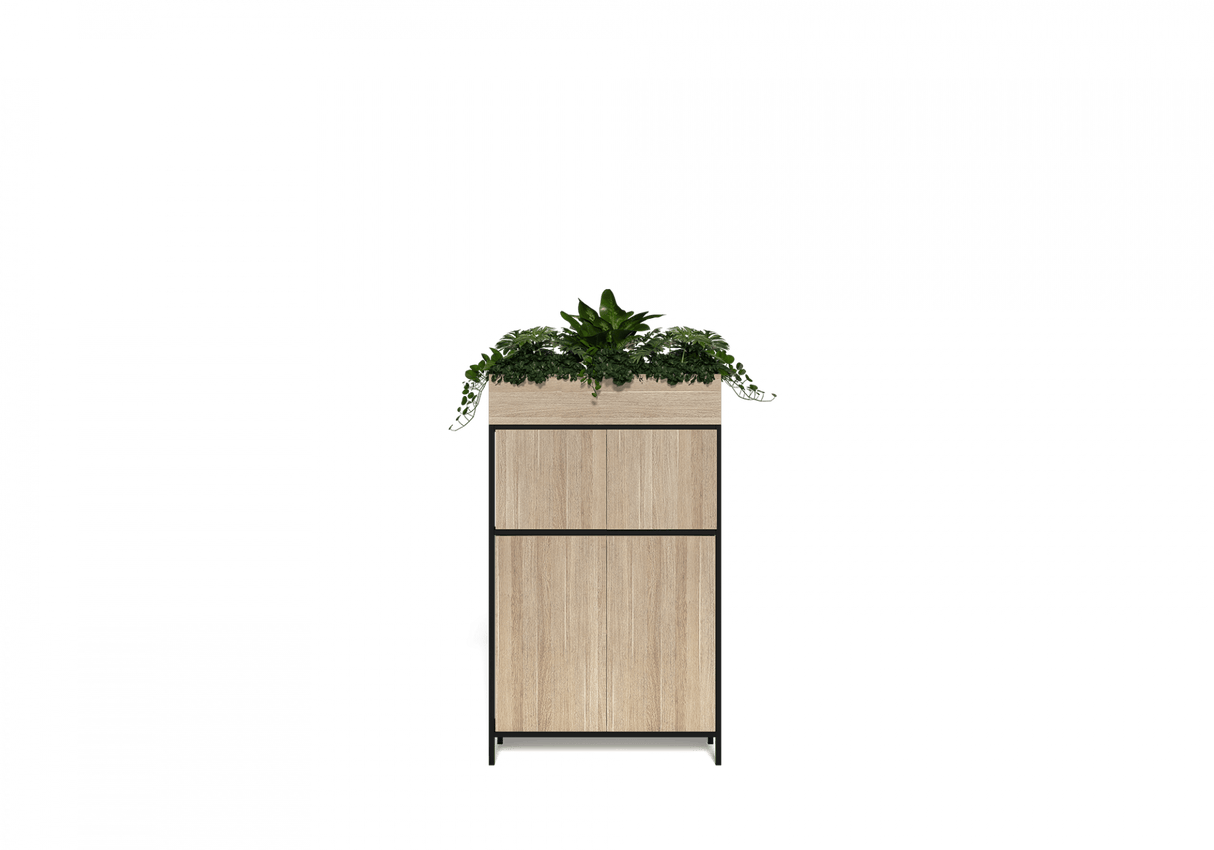 OL Rhodes 4 Door 1 Bay Credenza with Planter Box On Top