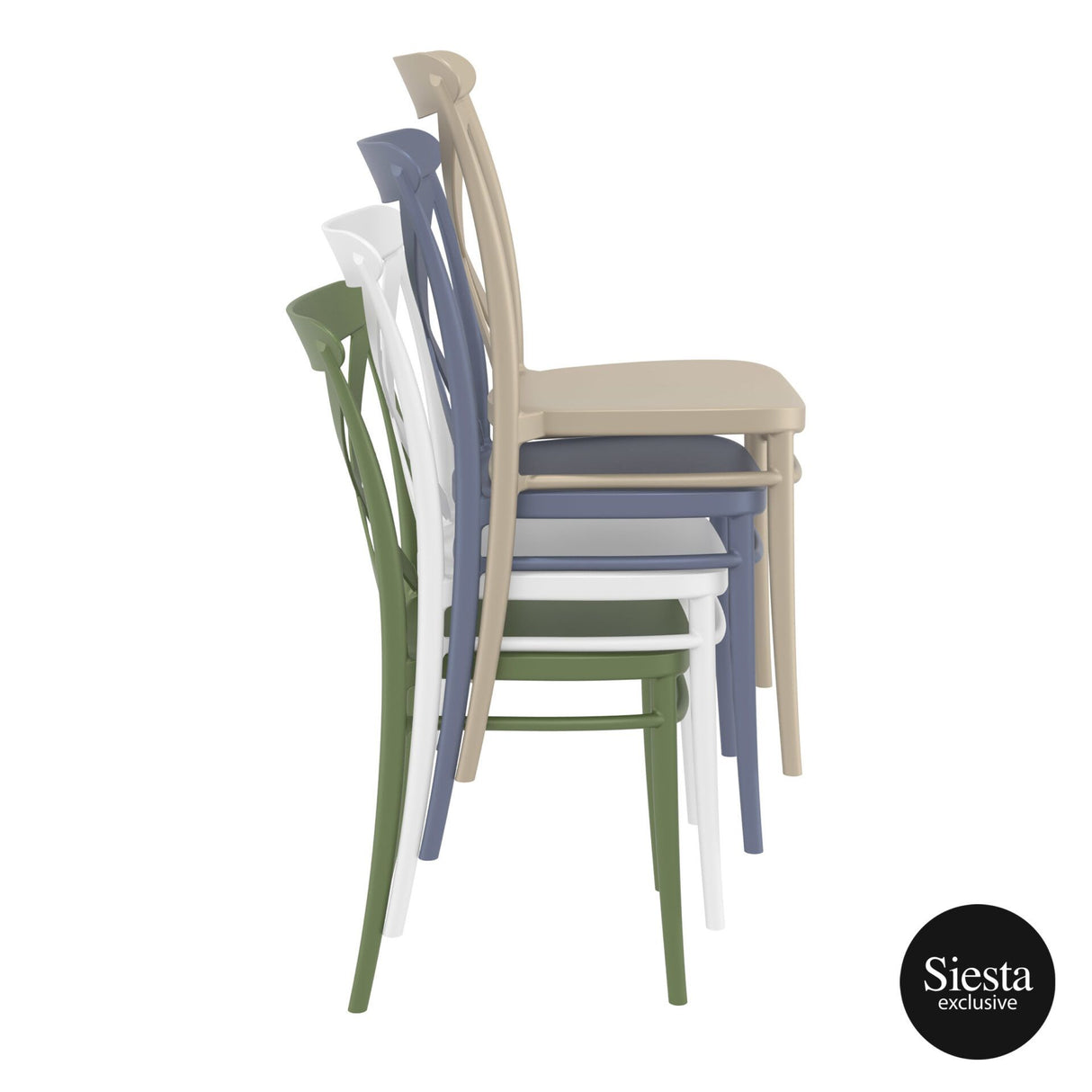 FL Cross Back Hospitality Outdoor Chair with Cushion