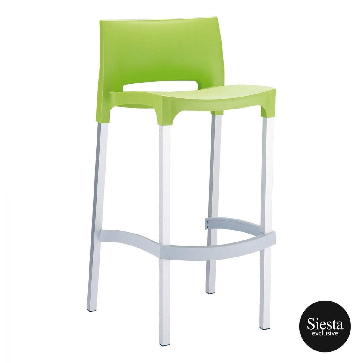 FL Gio Hospitality Outdoor Stackable Bar Stool
