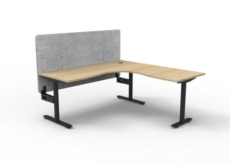 RL Halo Static Corner Workstation with Eco Panel Screen