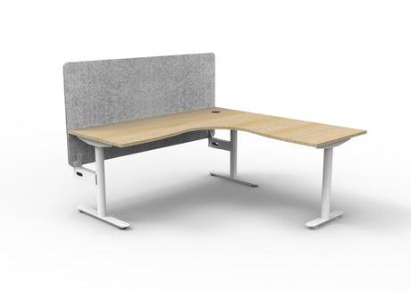 RL Halo Static Corner Workstation with Eco Panel Screen