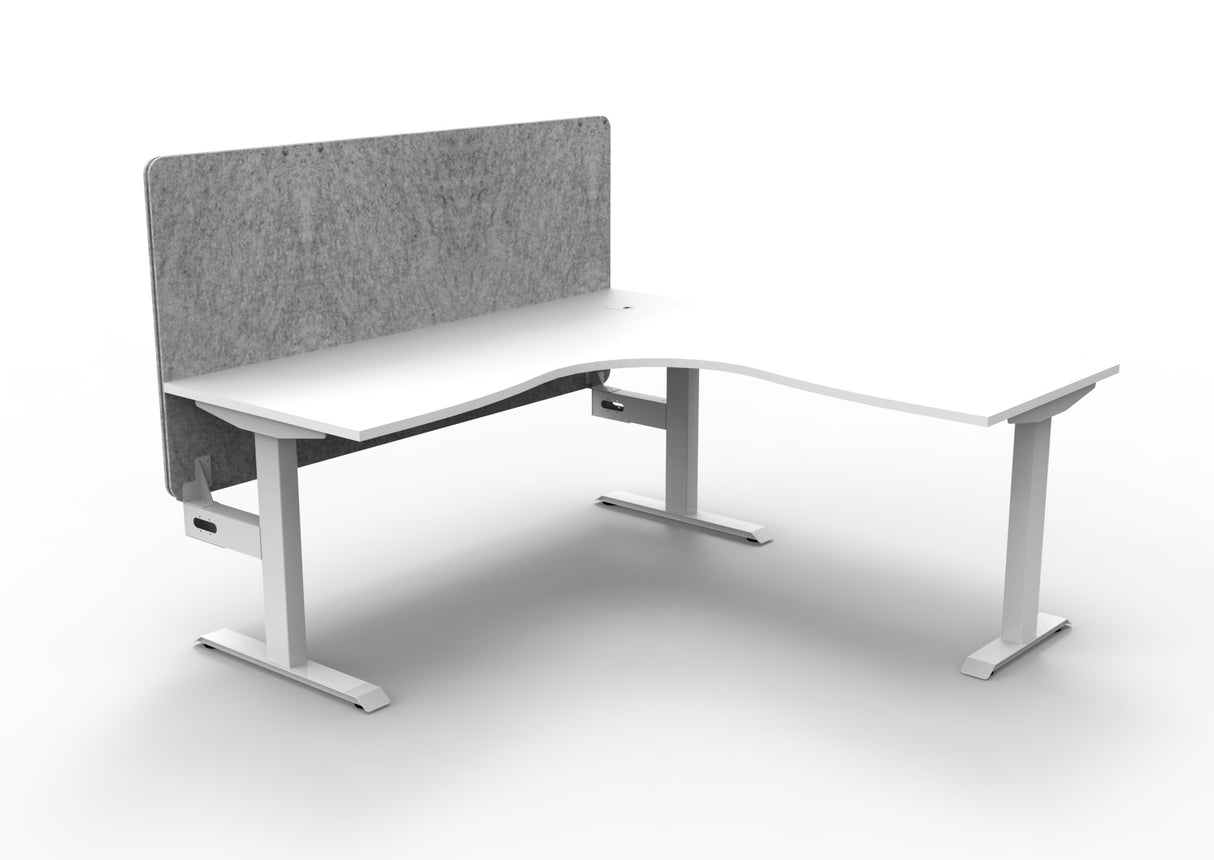 RL Boost Static Corner Desk with Eco Panel Screen