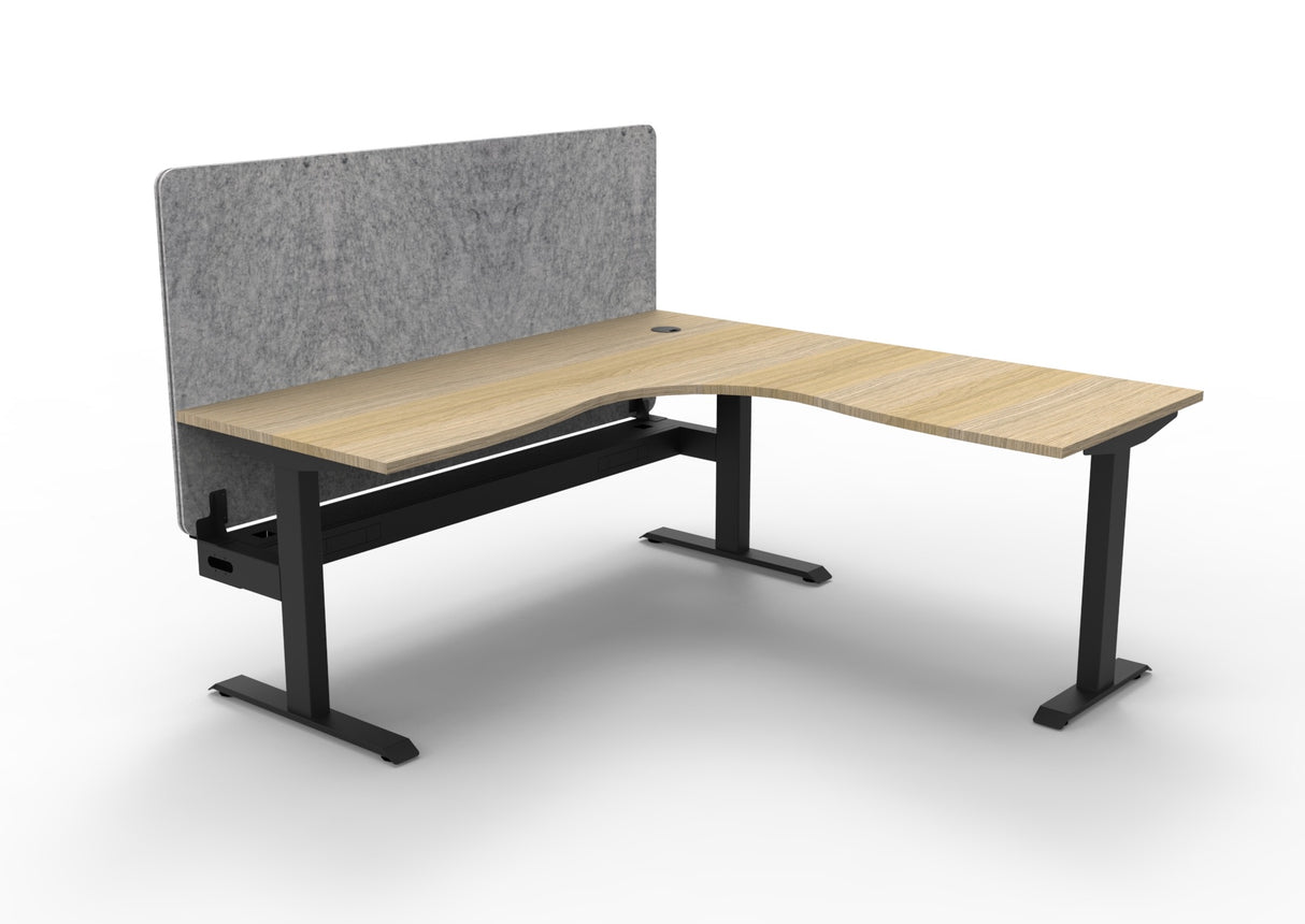 RL Boost Static Corner Desk with Eco Panel Screen