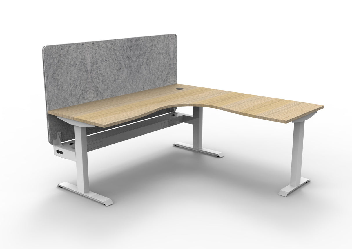 RL Boost Static Corner Desk with Eco Panel Screen