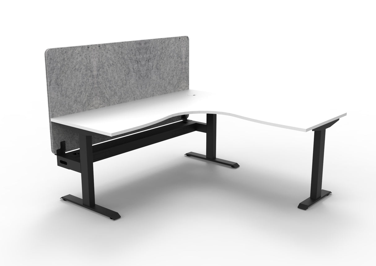 RL Boost Static Corner Desk with Eco Panel Screen