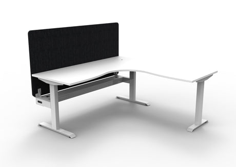 RL Boost Static Corner Desk with Eco Panel Screen