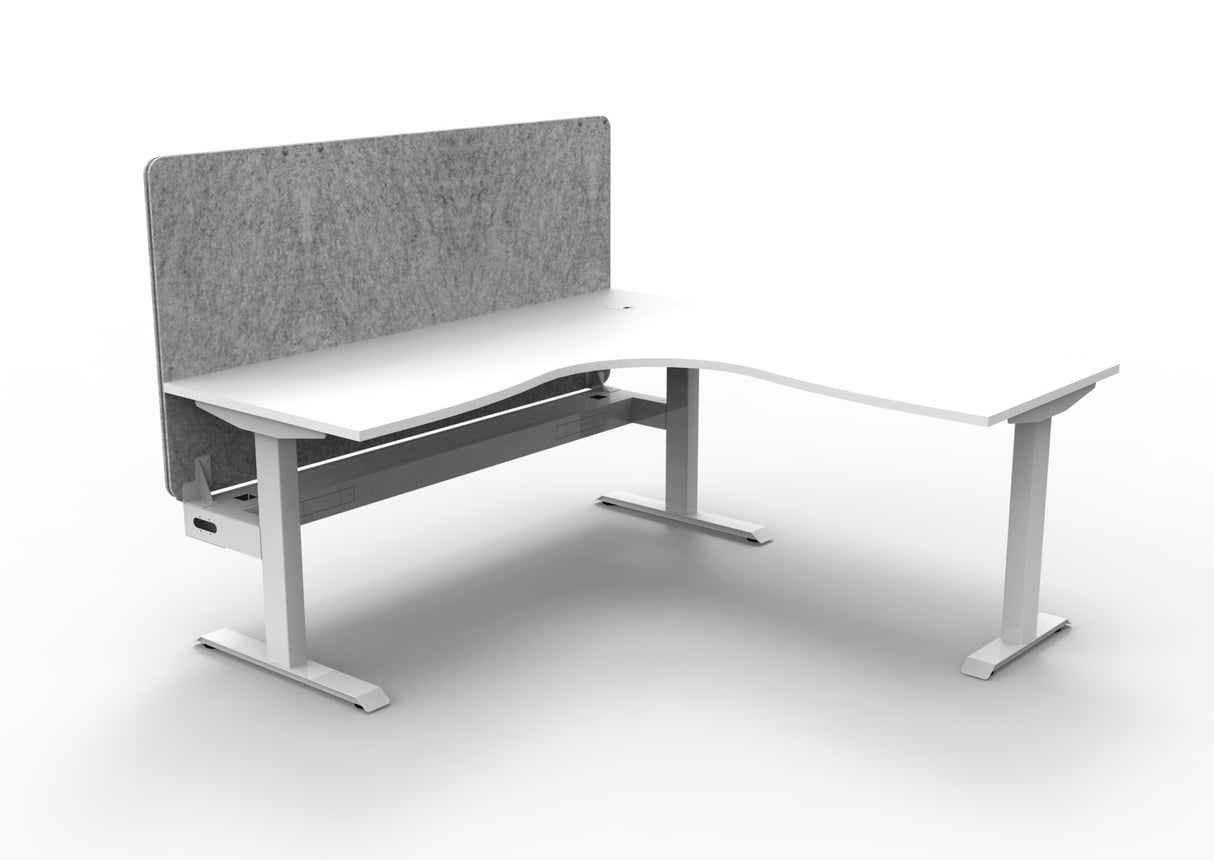 RL Boost Static Corner Desk with Eco Panel Screen