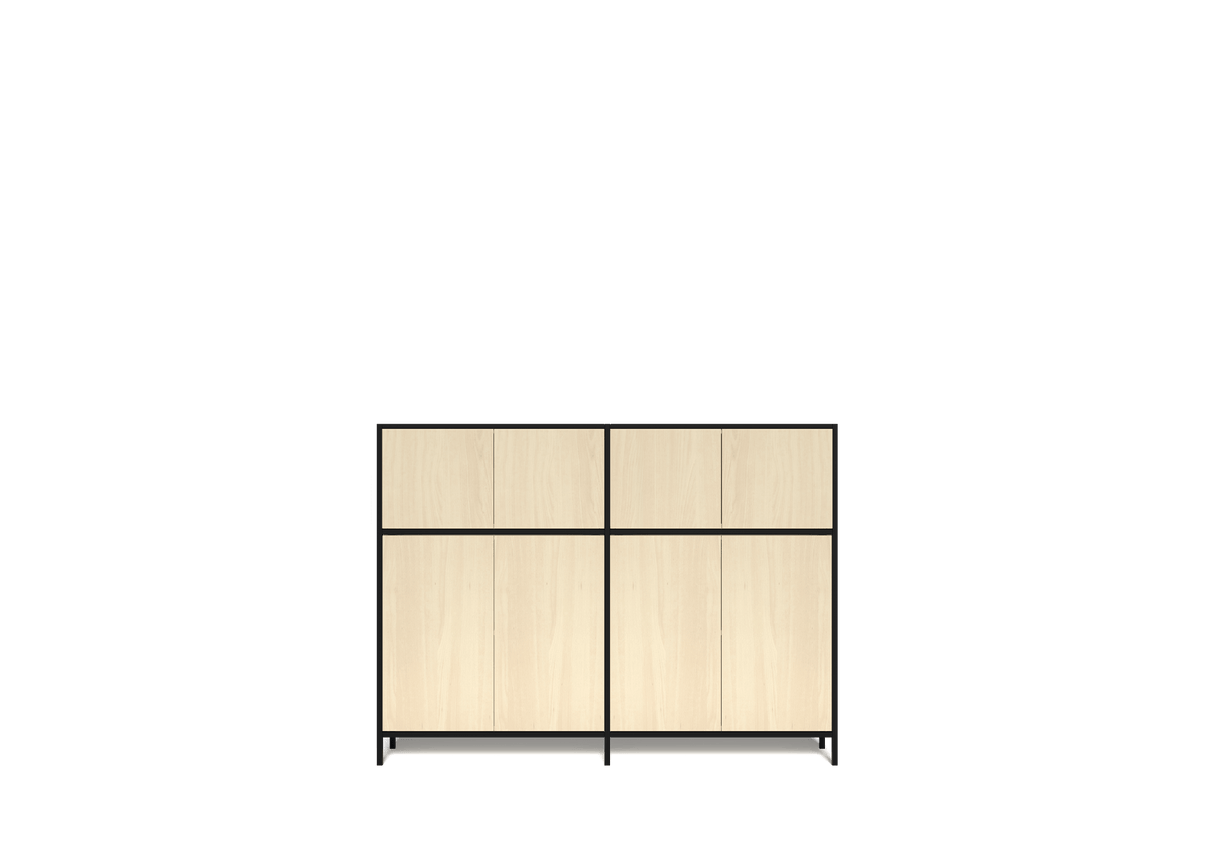 OL Rhodes 4 Door 2 Bay Credenza - Configuration 3