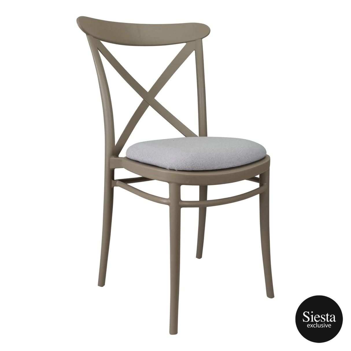 FL Cross Back Hospitality Outdoor Chair with Cushion