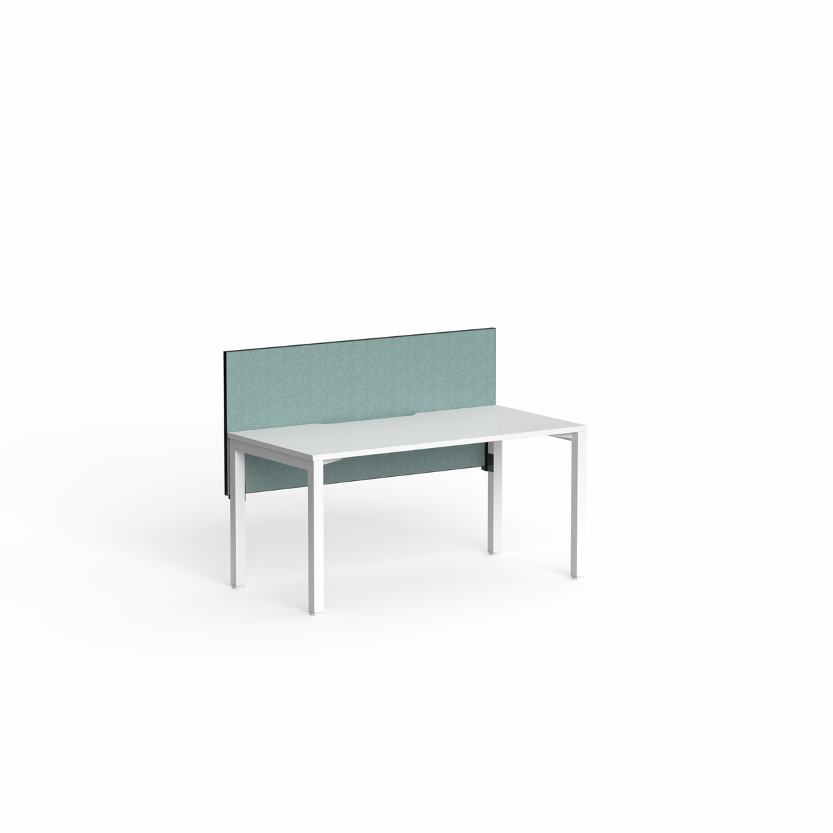 OL Edge25 Frame Mounted Screen for Fixed Height Single Sided Desk - Black Frame