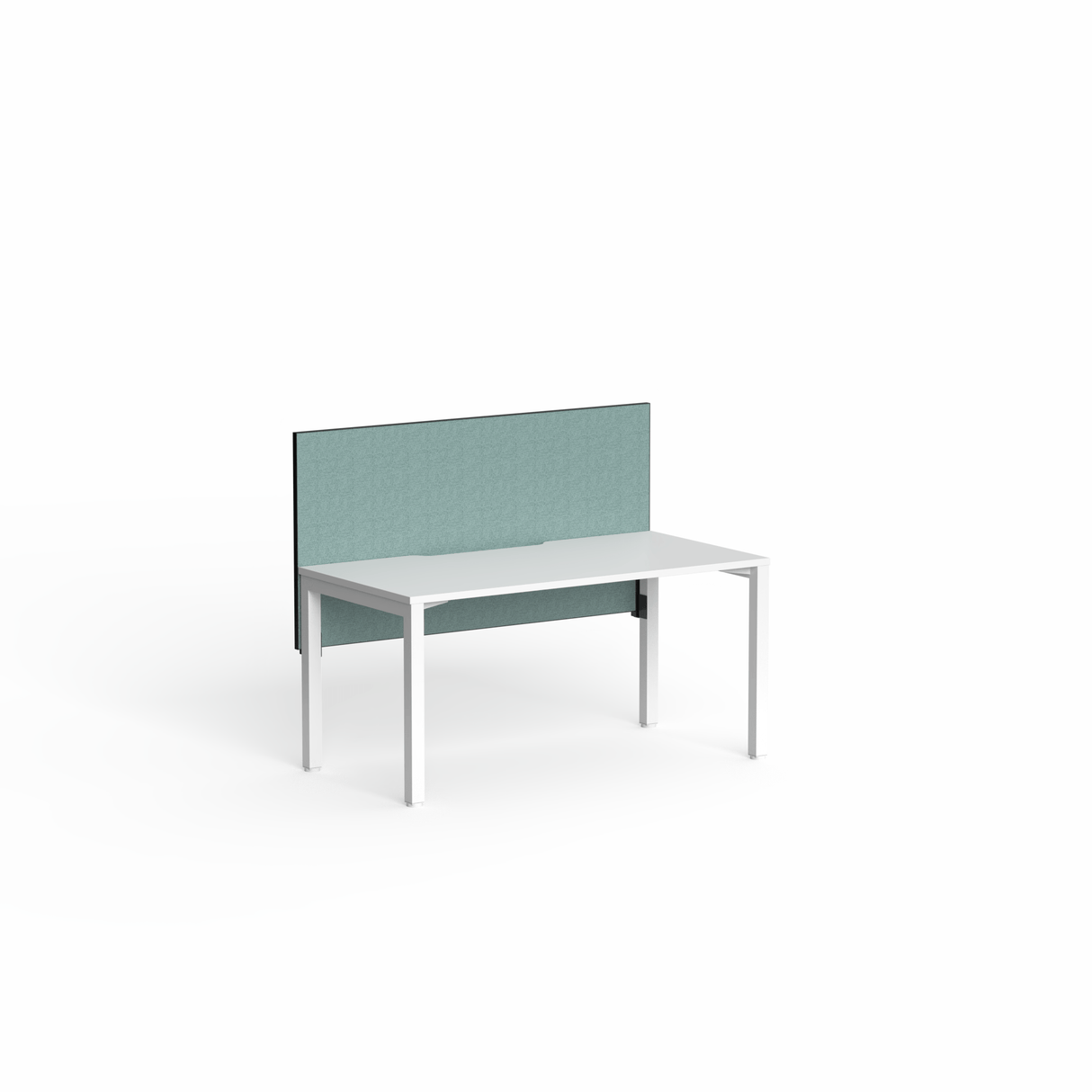 OL Edge25 Frame Mounted Screen for Fixed Height Single Sided Desk - Black Frame