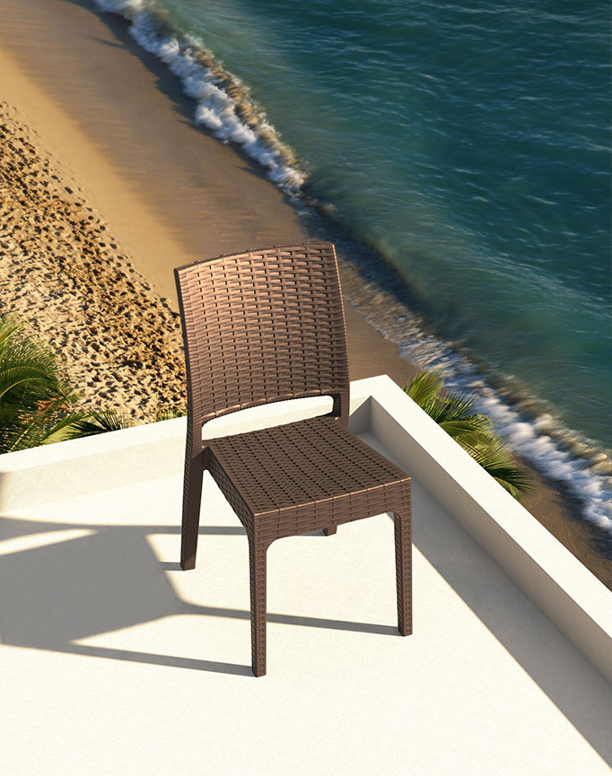 FL Florida Hospitality Outdoor Stackable Chair