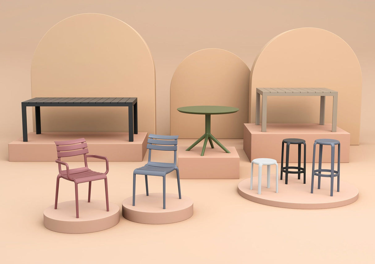 FL Tom Hospitality Outdoor Stackable Bar Stool