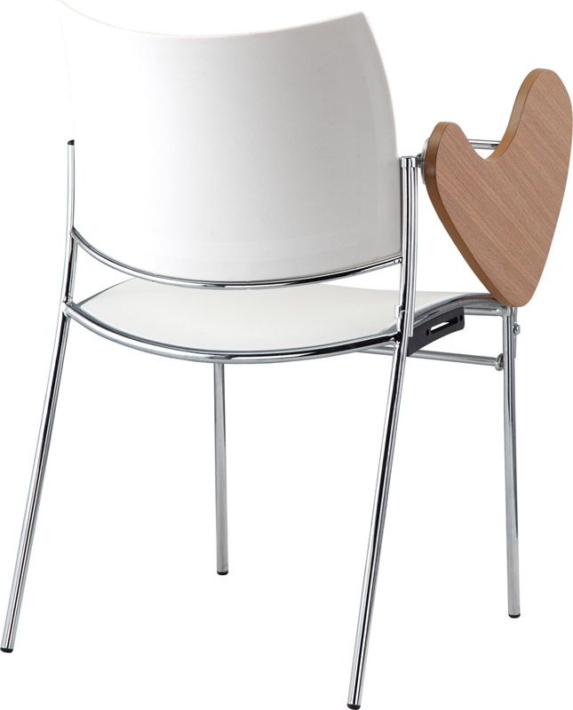 GP Element 4 legs Fabric Upholstered Plastic Chair with Tablet