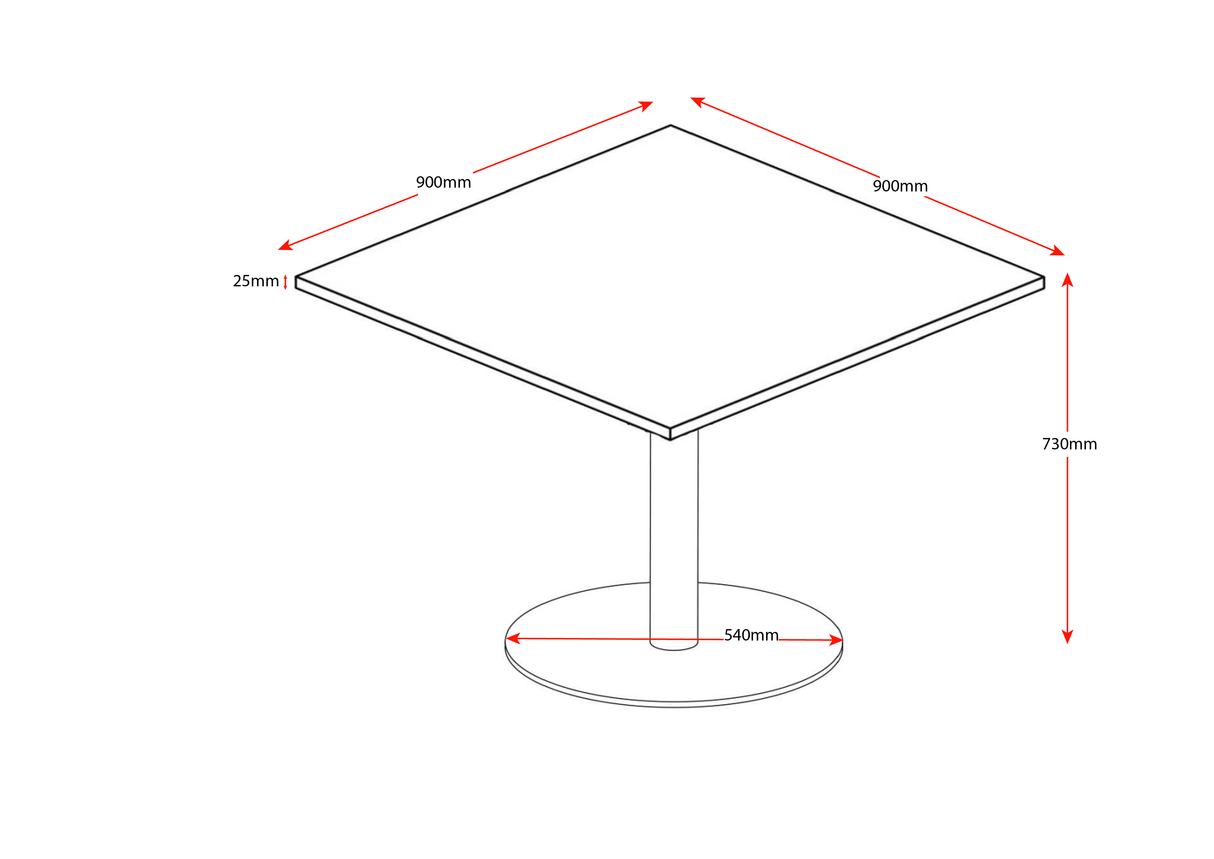 RL Estillo Square Meeting Table