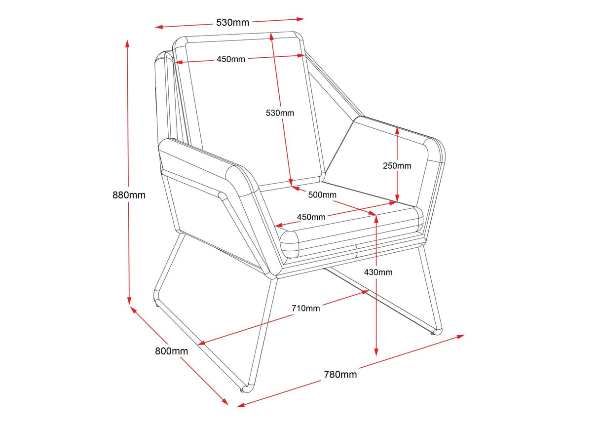RL Cardinal Fabric Upholstered Breakout Chair