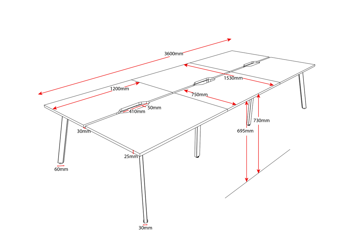 RL Eternity Double Sided Workstation