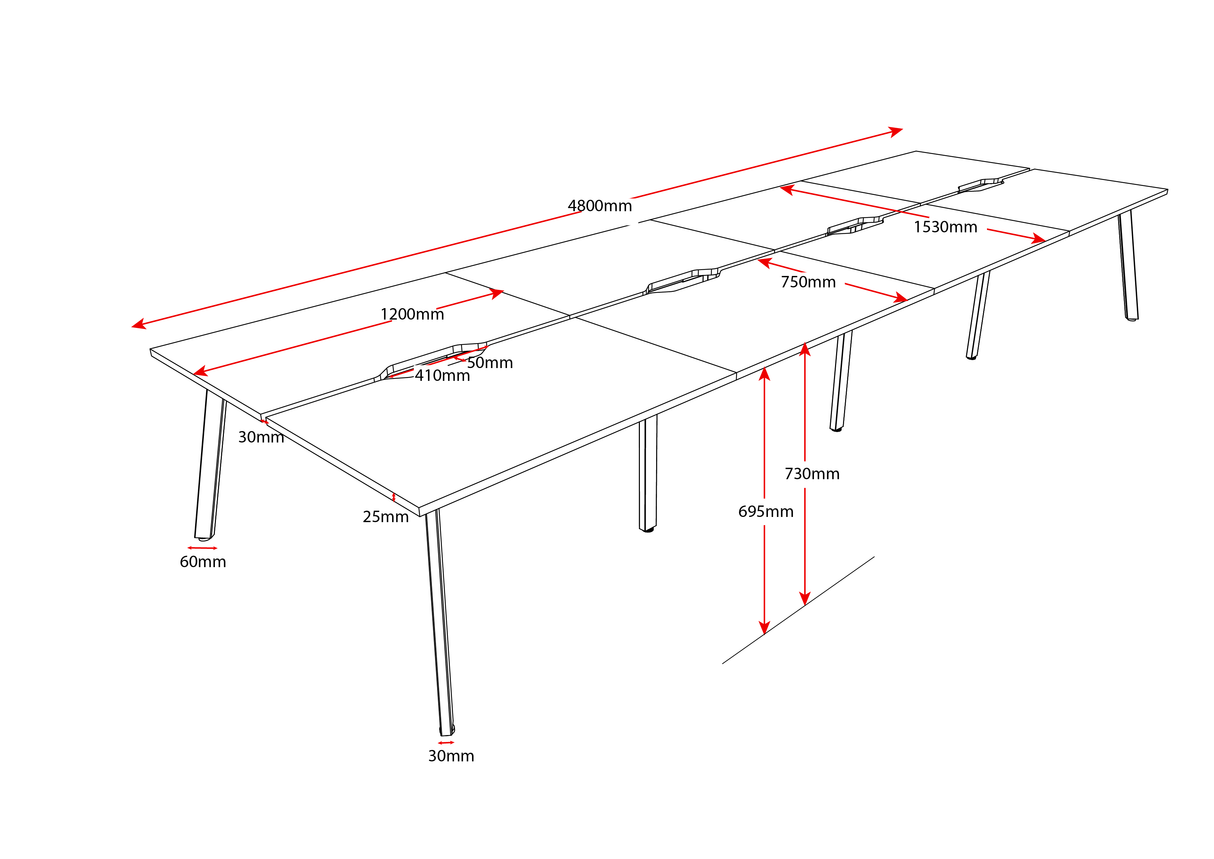 RL Eternity Double Sided Workstation