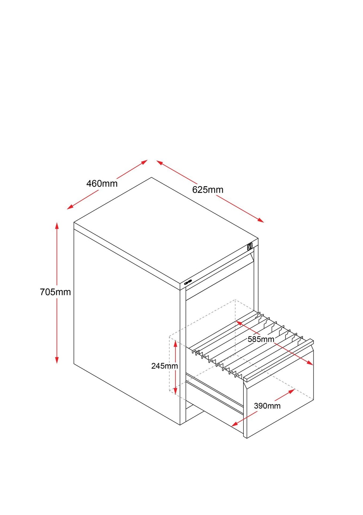 RL GO Vertical Filing Cabinets – 2 Drawer