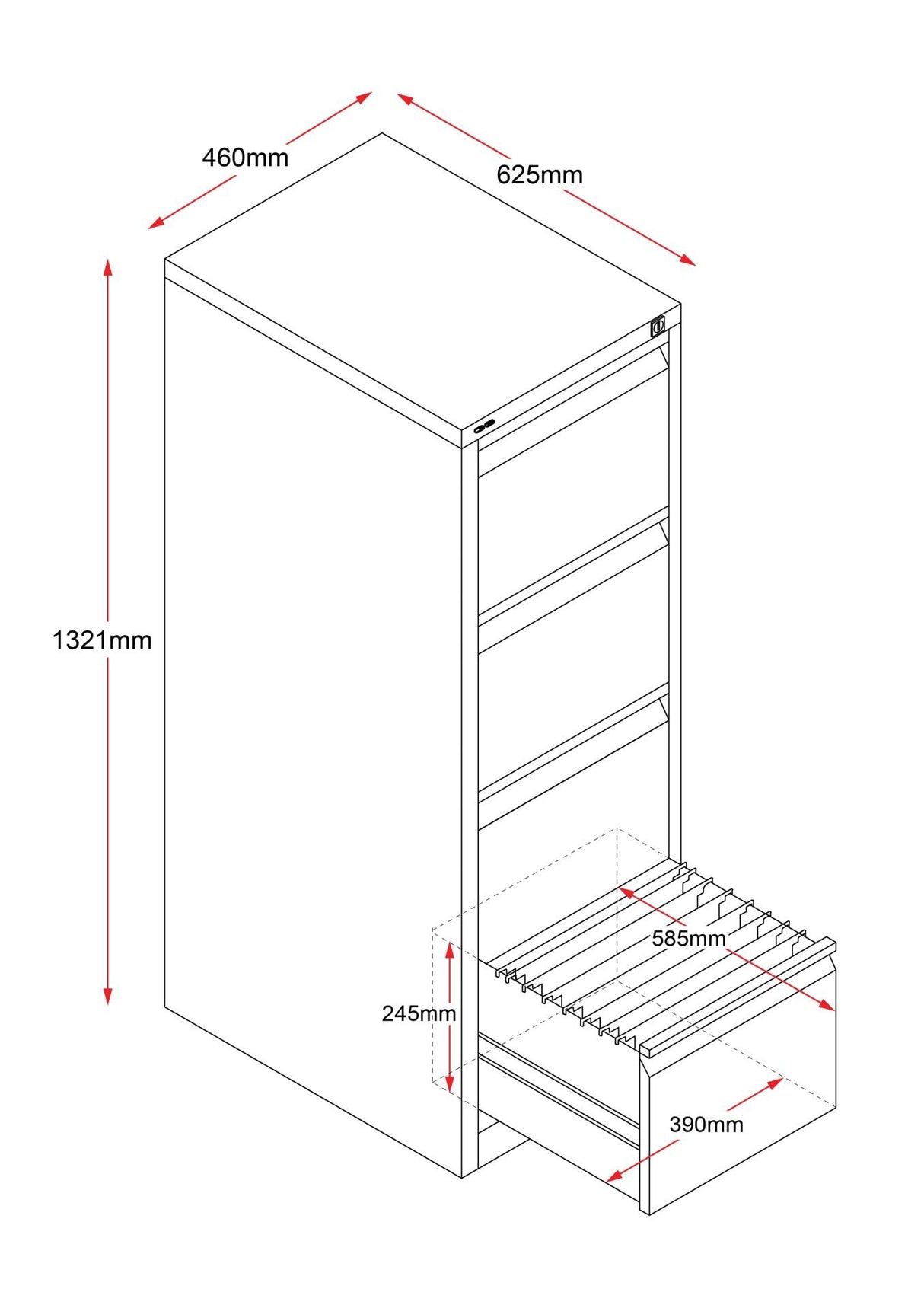 RL GO Vertical Filing Cabinets – 4 Drawer