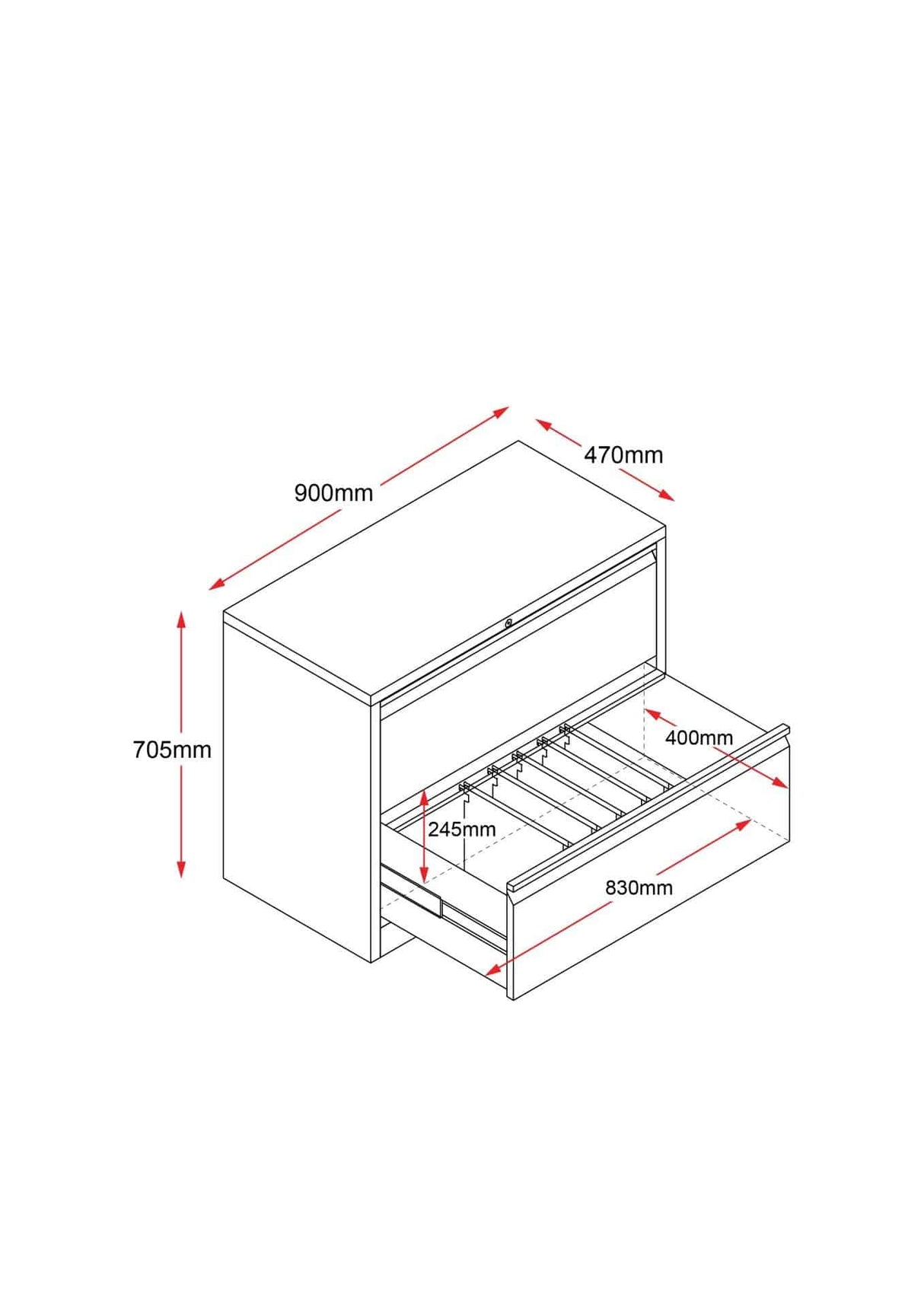 RL GO Lateral Filing Cabinets – 2 Drawer