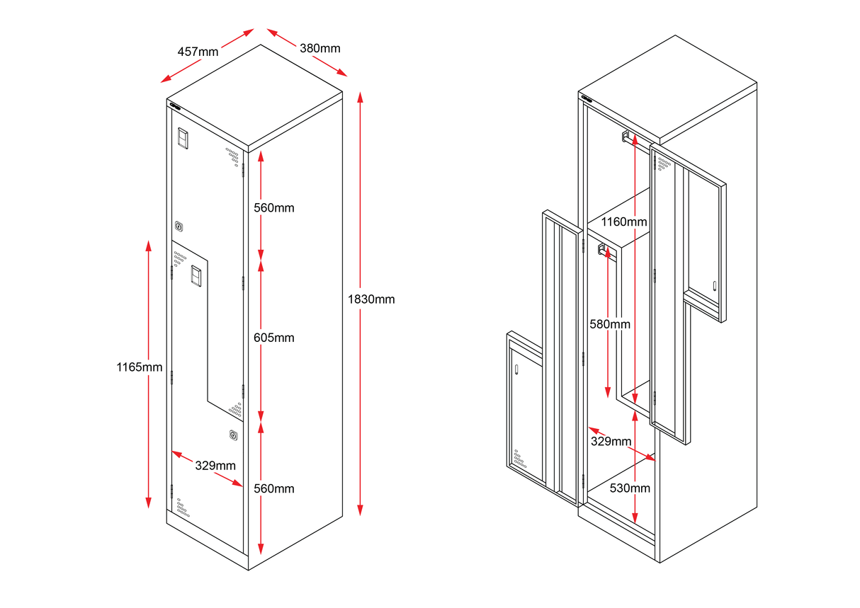 RL GO Metal Single Door Locker