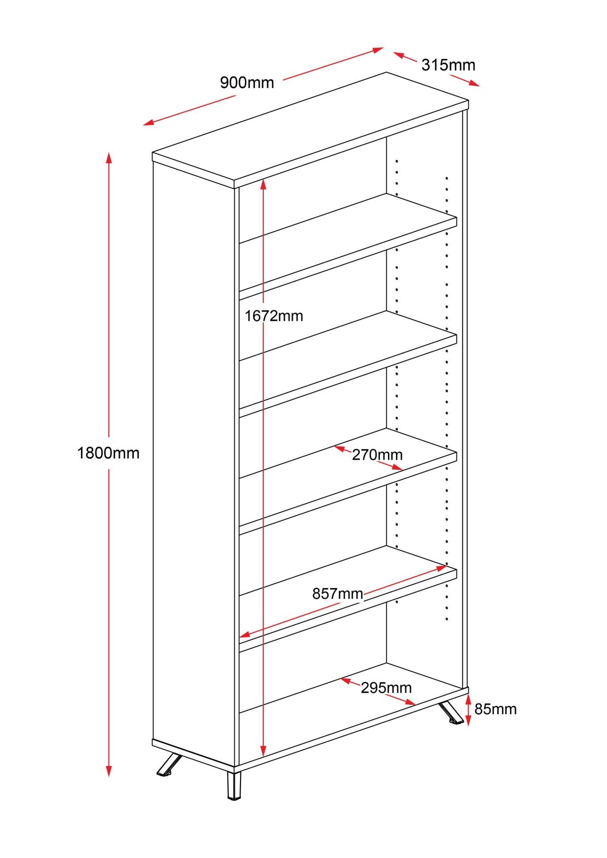 RL Rapid Infinity Bookcase