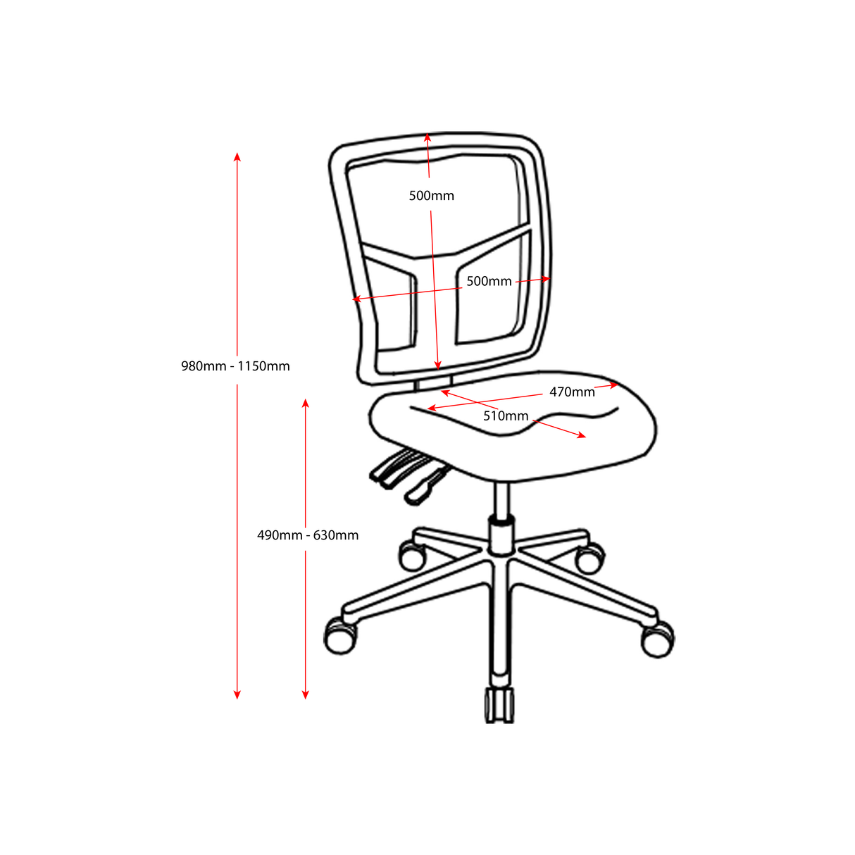 RL Mirae Medium Mesh Back Operator Chair