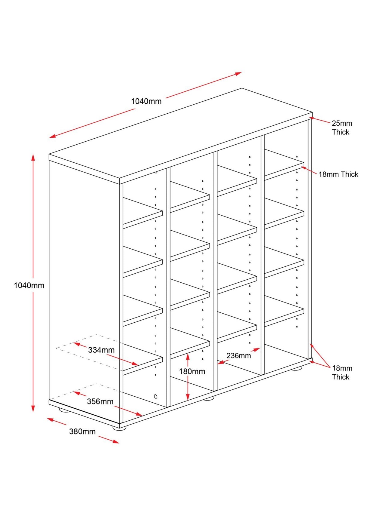 RL Rapid Worker Pigeon Hole Unit 20 Holes