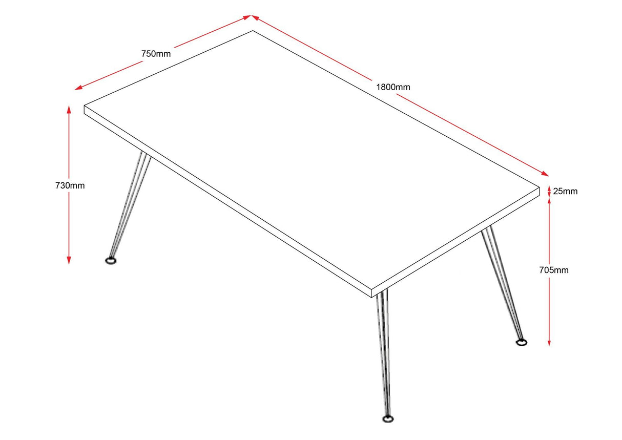RL Rapid Span Silver Frame Meeting Table