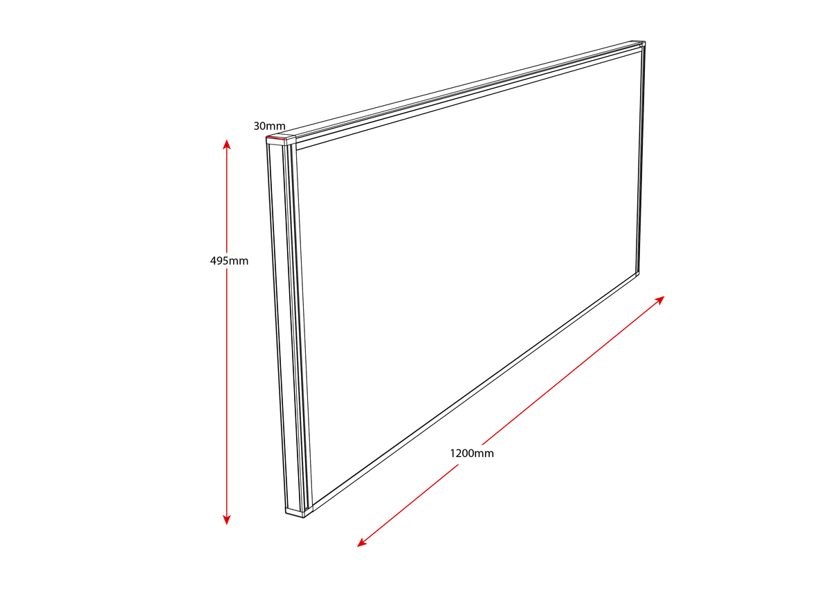 RL SHUSH30 30mm Thick 495mm High System Screen